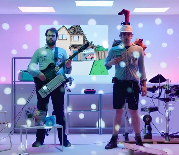 Foxdog Studios performing a tech-comedy music song